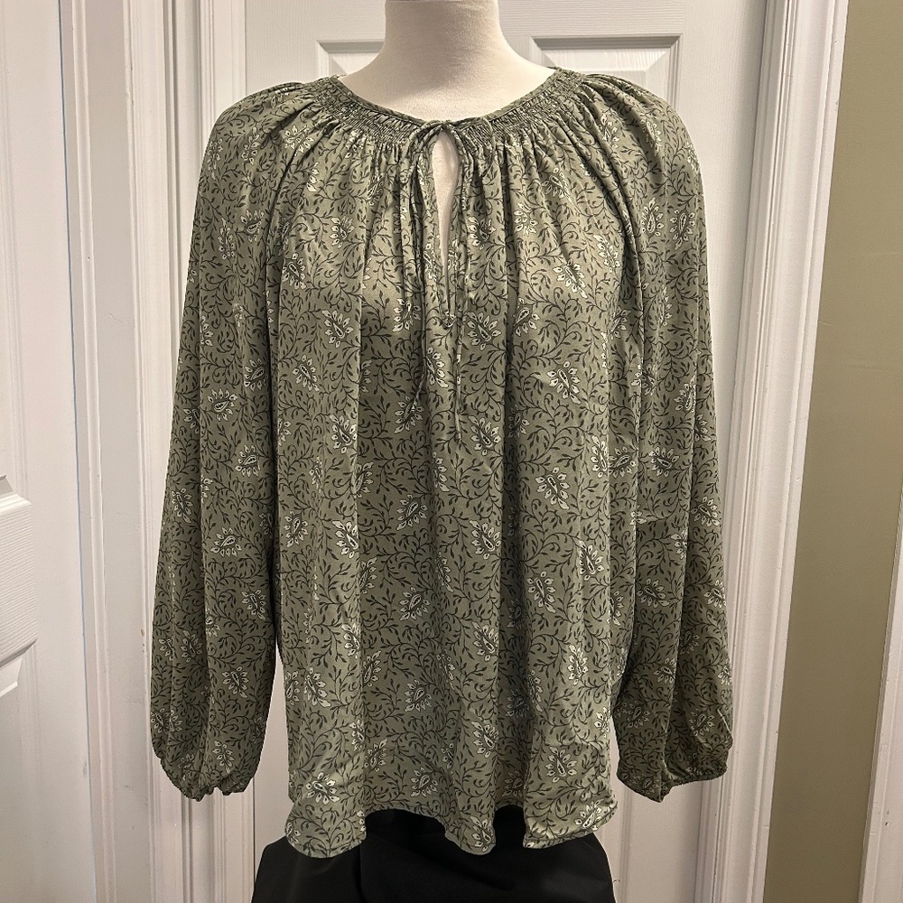 Size L (to XXL) green blouse from H&M